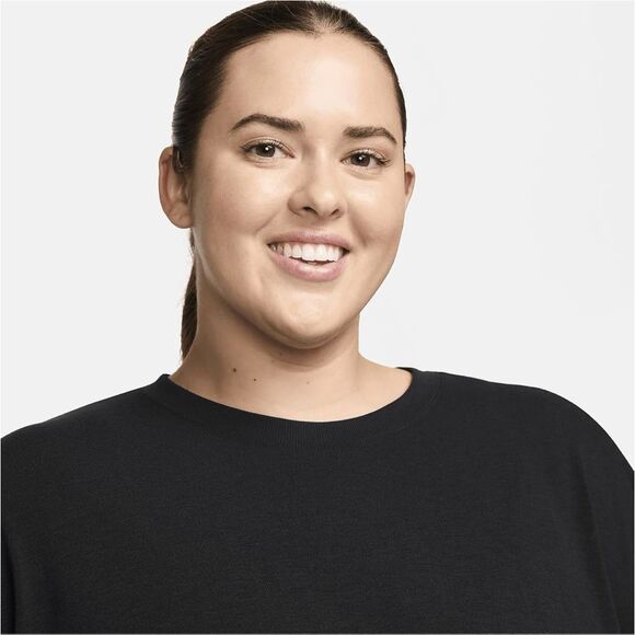 #21. Nike NWT CURVY One Relaxed Dri-FIT Short-Sleeve Top Black - Picture 4 of 8